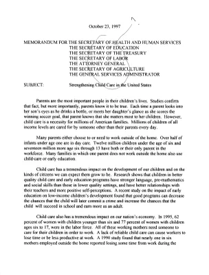 October 23 Policy
