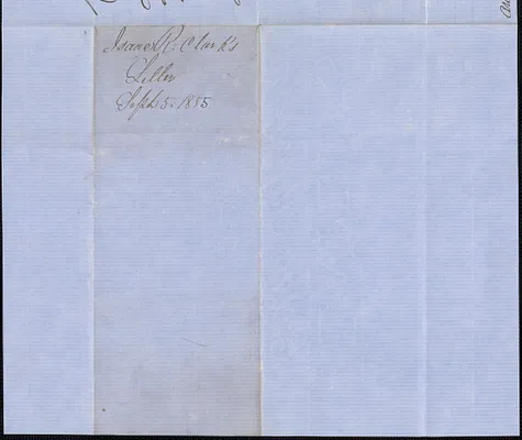 Isaac R. Clark to Willard A. Harrington, 5 September 1855