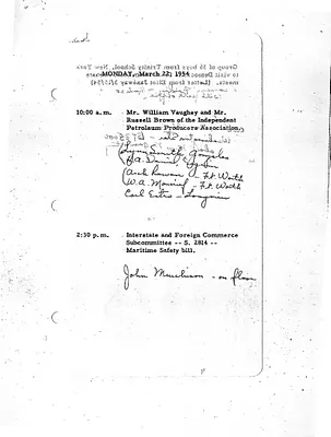 Lyndon Johnson's 1954 Desk Diary I, beginning 3/22/1954