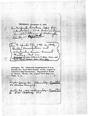 Lyndon Johnson's 1954 Desk Diary I, beginning 11/11/1954