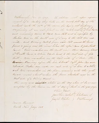 Copies of Town Records Re: Roads [1729-1784], n.d. (19th cent.?)