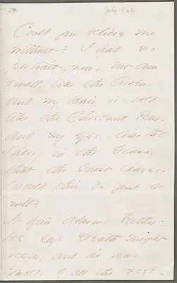 Your Scholar (Emily Dickinson), Amherst, Mass., autograph letter signed to Thomas Wentworth Higginson, July 1862