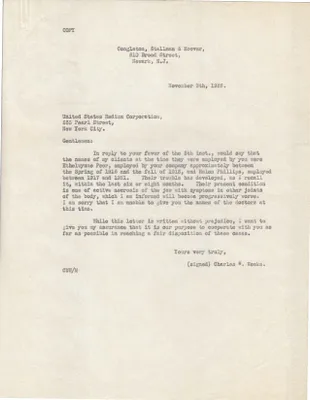 Letters Sent, November 9, 1926
