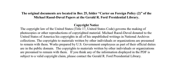 Carter on Foreign Policy (2)