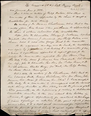 Records from the Concord (N.H.) Anti-Slavery Society