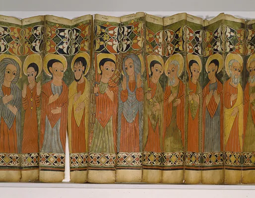 Folding Processional Icon in the Shape of a Fan