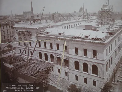 U.S. Mint Building New, Philadelphia, PA, from South West