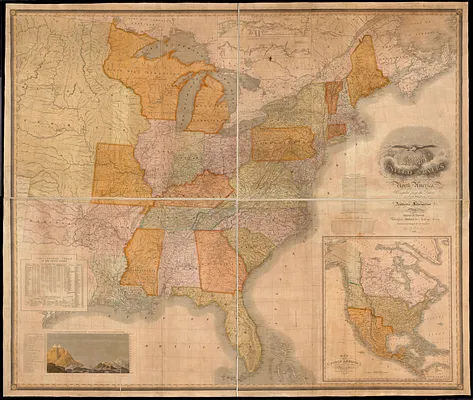 Map of the United States of North America