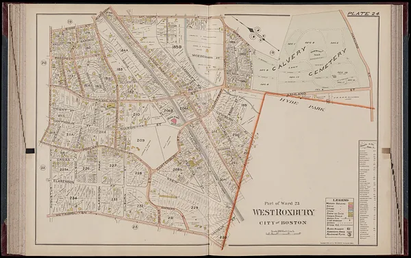 Atlas of Dorchester, West Roxbury and Brighton, city of Boston