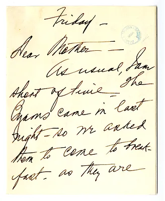 Letter from Bess W. Truman to Madge Gates Wallace
