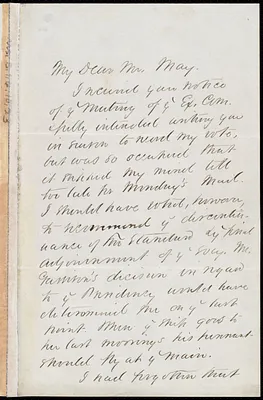Letter from Sydney Howard Gay, to Samuel May, March 27, 1865