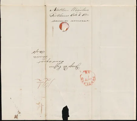 Nathan Winston to George Coffin, 1 October 1832