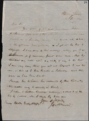 John Biddulph Martin autograph letter signed (copy) to Messrs. [Beaty?], September 4, 1894