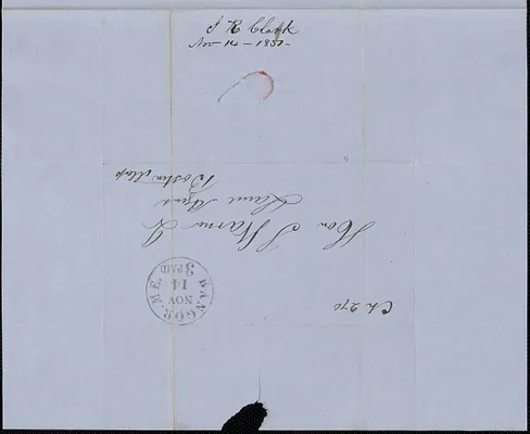 J. R. Clark to Samuel Warner, 14 November 1851