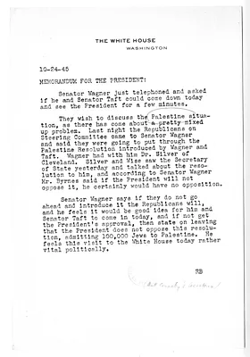 Memorandum from Roberta Barrows to Matthew Connelly