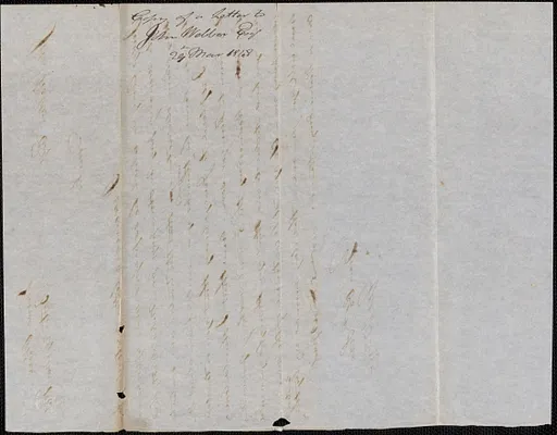 Copy of a letter from George Coffin to General John Webber, 29 March 1848