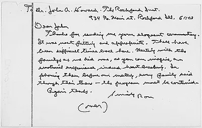 Handwritten Draft of Letter from Ronald Reagan to Dr. John A. Howard, Regarding the Space Shuttle Challenger Accident
