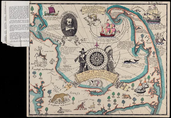 A map of Cape Cod wherin is shown ye discovery and settlement of the same; with the tracks of ye pilgrims carefully prepared according to Mourts relation