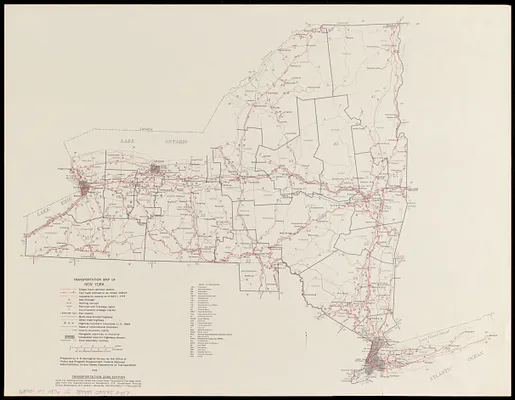 Transportation map of New York