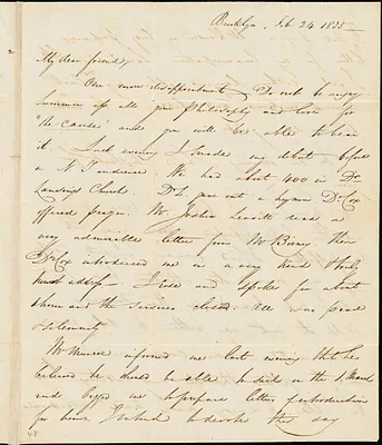 Letter from George Thompson, Brooklyn, [New York], to Robert Purvis, 1835 Feb[ruary] 24