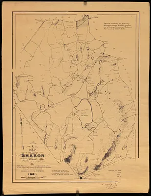A map of the town of Sharon, Mass. (formerly a part of Stoughton)