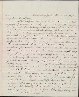 Letter from William Lloyd Garrison, Cambridgeport, [Mass.], to James Needham Buffum, March 24, 1843