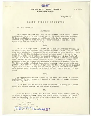Memorandum, Daily Korean Bulletin