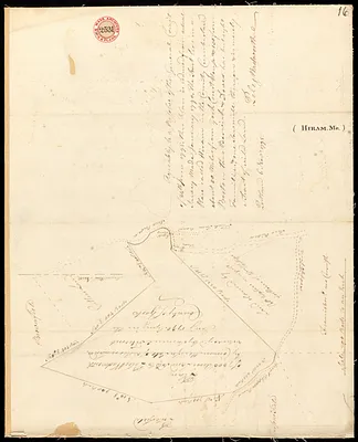Plan of Hiram, Me., including Wadsworth's Grant, Phillips' Claim and Cutler's Grant, surveyor's name not given, dated November 6, 1795.