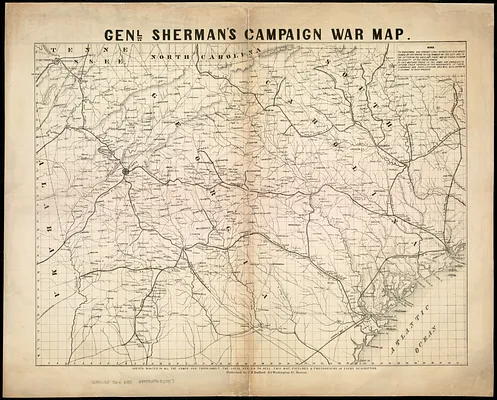 Genl. Sherman's campaign war map