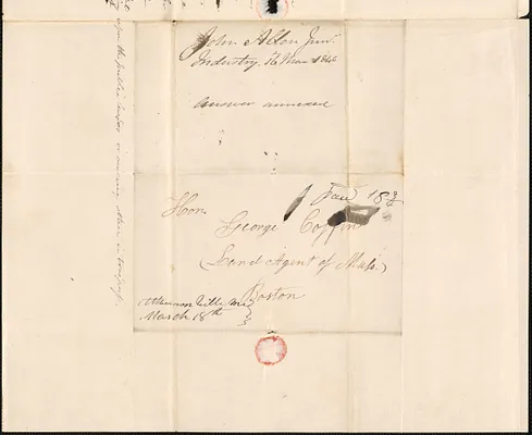 John Allen to George Coffin, 16 March 1840