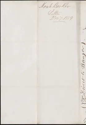 Noah Barker to W. A. Harrington, 7 December 1859