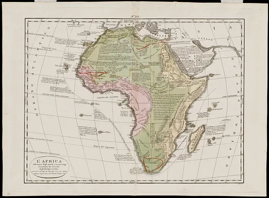 L'Afrique, colle tracce degli antichi e recenti viaggi si marittimi che terrestri degli Europei in essa