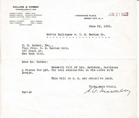 Letters Received to H.H. Barker, June 20, 1932