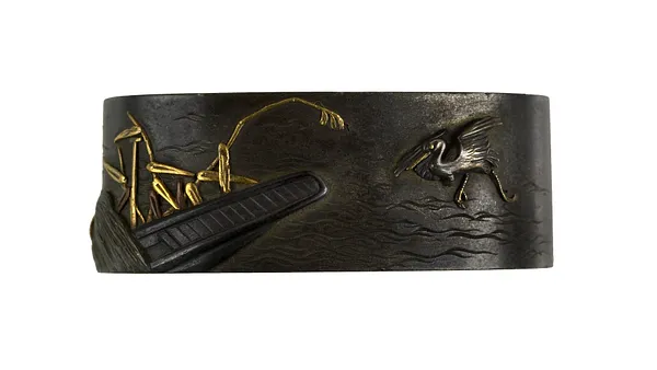 Fuchi with Heron and Boat