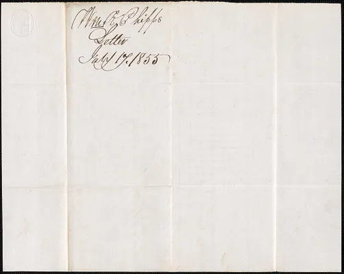 William K. Phipps to Land Office, 17 July 1855