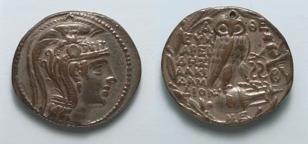 Electrotype Replica of Tetradrachm: Head of Athena (obverse); Owl (reverse)