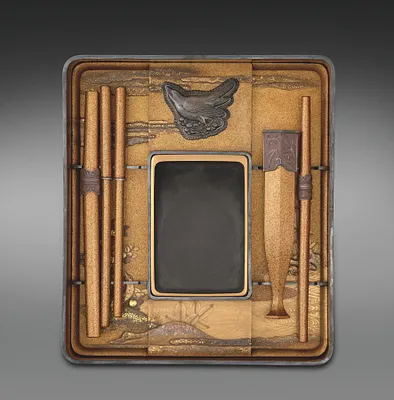 Writing Box (Suzuribako) with the “First Song” (Hatsune) Chapter from the Tale of Genji