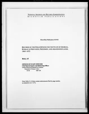 Letters Received Entered in Volume 3 (61), H-M, 1867-1869