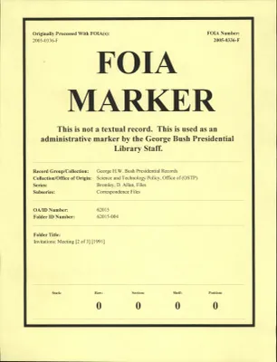 Invitations: Meeting [2 of 3] [1991]