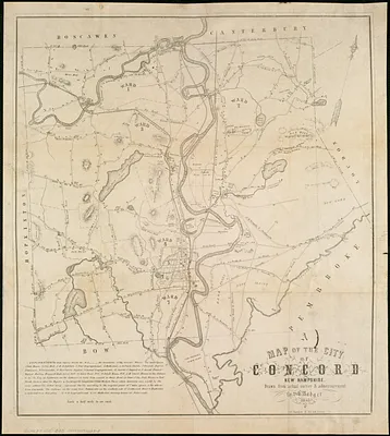 Map of the city of Concord New Hampshire