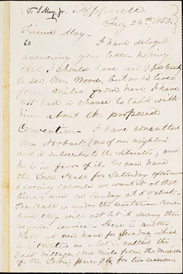 Letter from J.H. Crane, Pepperell, [Massachusetts], to Samuel May, 1852 July 26th