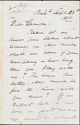 Letter from James Miller M'Kim, Phil[adelphi]a, [Pa.], to William Lloyd Garrison, Sept[ember] 23rd [1858]