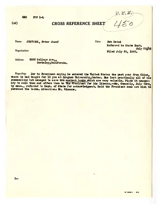Cross Reference Memorandum