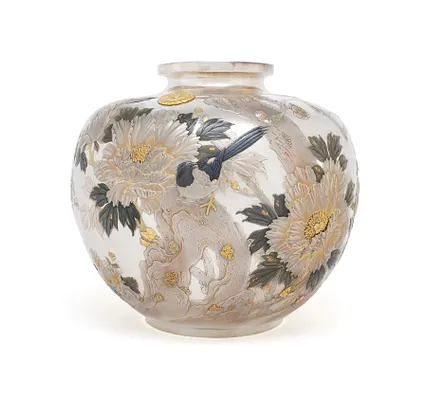 Vase with Design of Magpie and Peonies