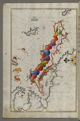 Map of the Islands of Skyros and Euboea
