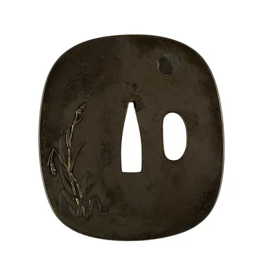 Tsuba with Geese and Autumn Reeds