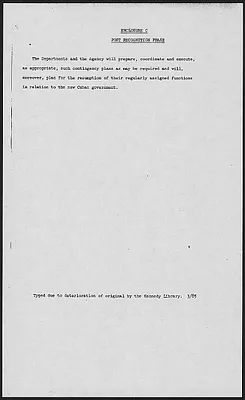 Annex No. 15 Tasks, Para-Military Plan, Cuba