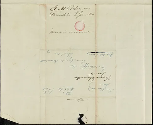 J.M. Robinson to George Coffin, 4 January 1840
