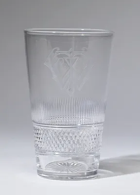 Glass Tumbler with the Monogram of William T. Walters