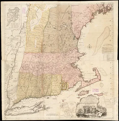 A map of the most inhabited part of New England